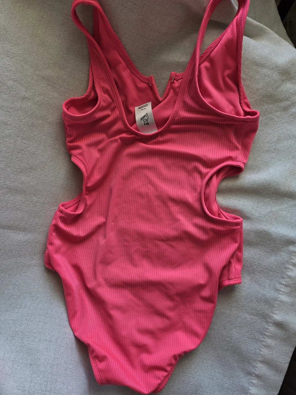 Art class Rainbow Stripes & Hot Pink One-Piece Swimsuits Bathing Suit Beach Pool